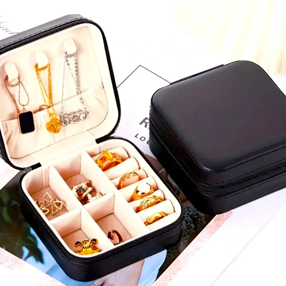- Handmade Mini Portable “Fairy in the Garden” Jewelry Storage Box - Black